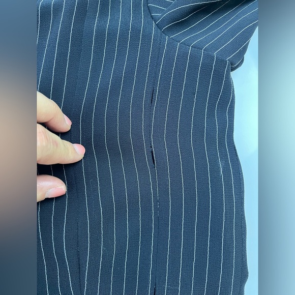 Tracy Mills Black Striped Dress N229-40 - Picture 7 of 11